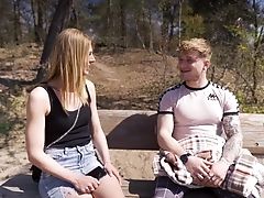 Quickie Fucking In The Local Forest With A Lollipop Greedy Jentina Petite