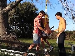 Outdoor Fag Threesome In The Park With Insane Dudes - Hd