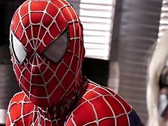 Blonde Cougar Throats Spiderman's Dick In Restless Role Have Fun Kinks
